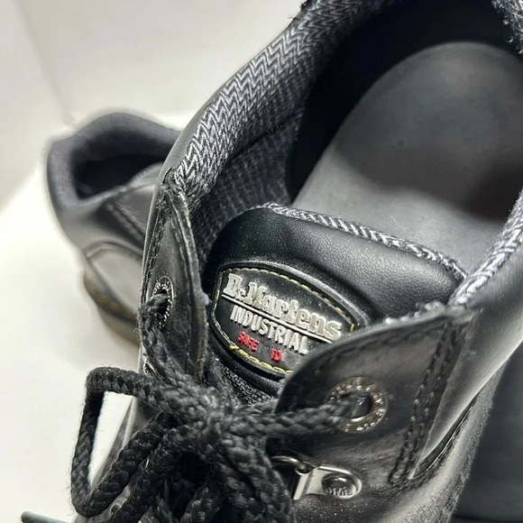 Dr. Doc Marten Steel Toe Hylow Boots Shoes Lace Up Leather Black Men's Size 12 - Picture 7 of 13